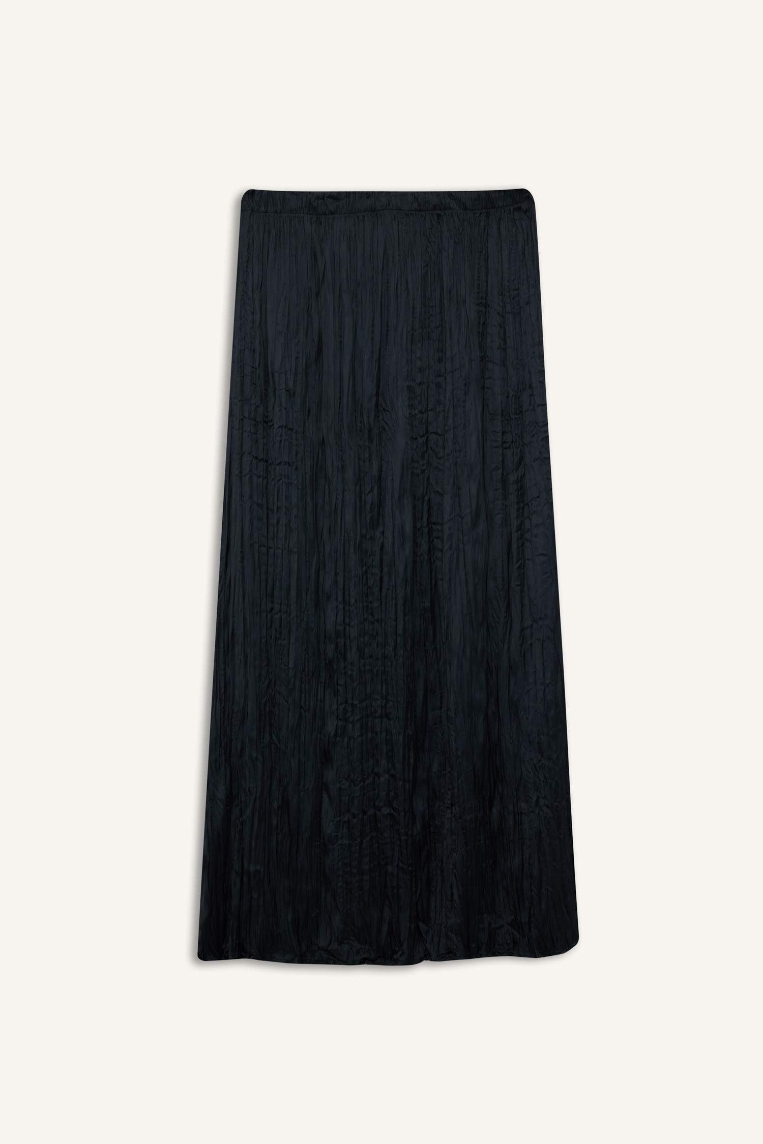 A Cut Satin Maxi Skirt