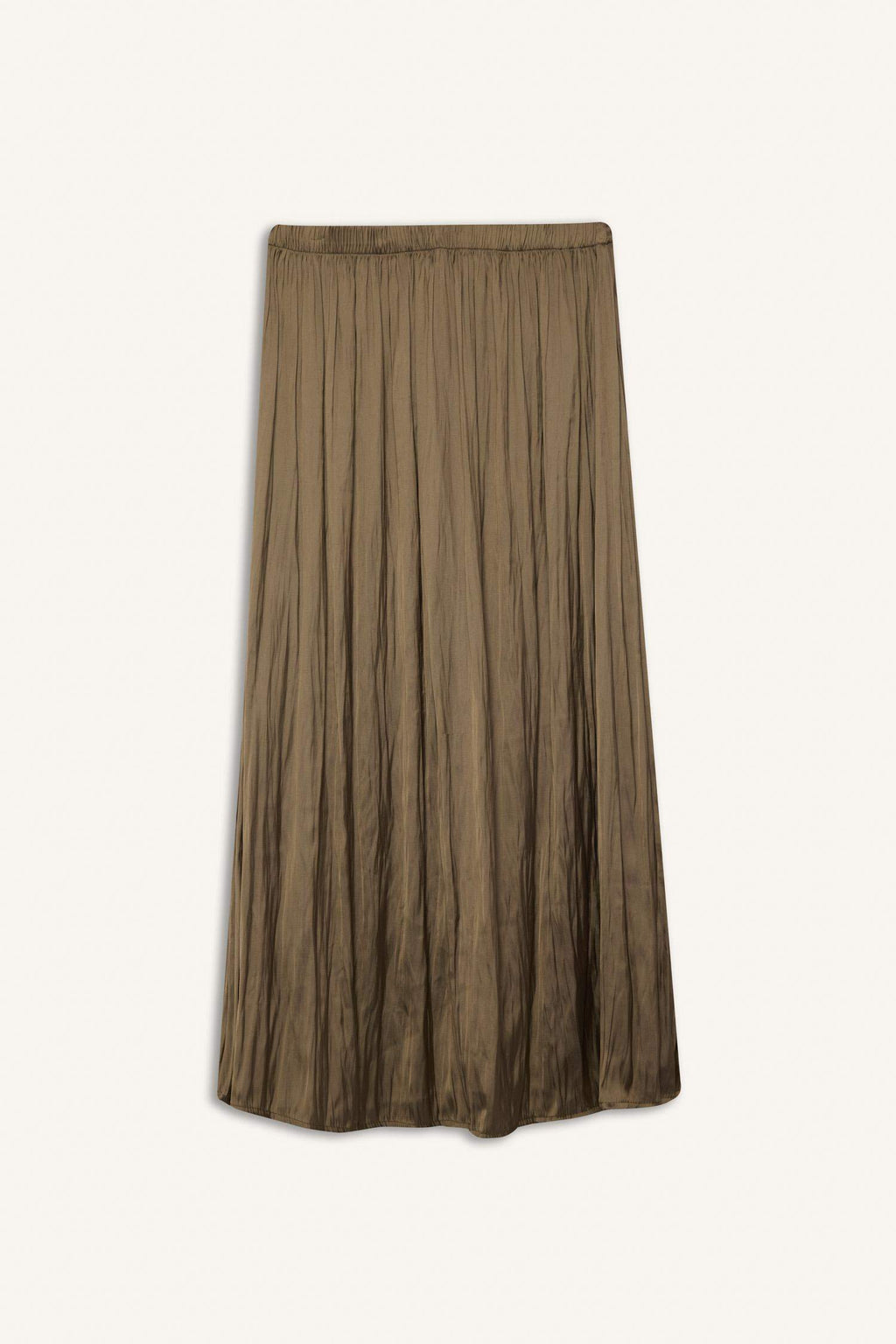 A Cut Satin Maxi Skirt