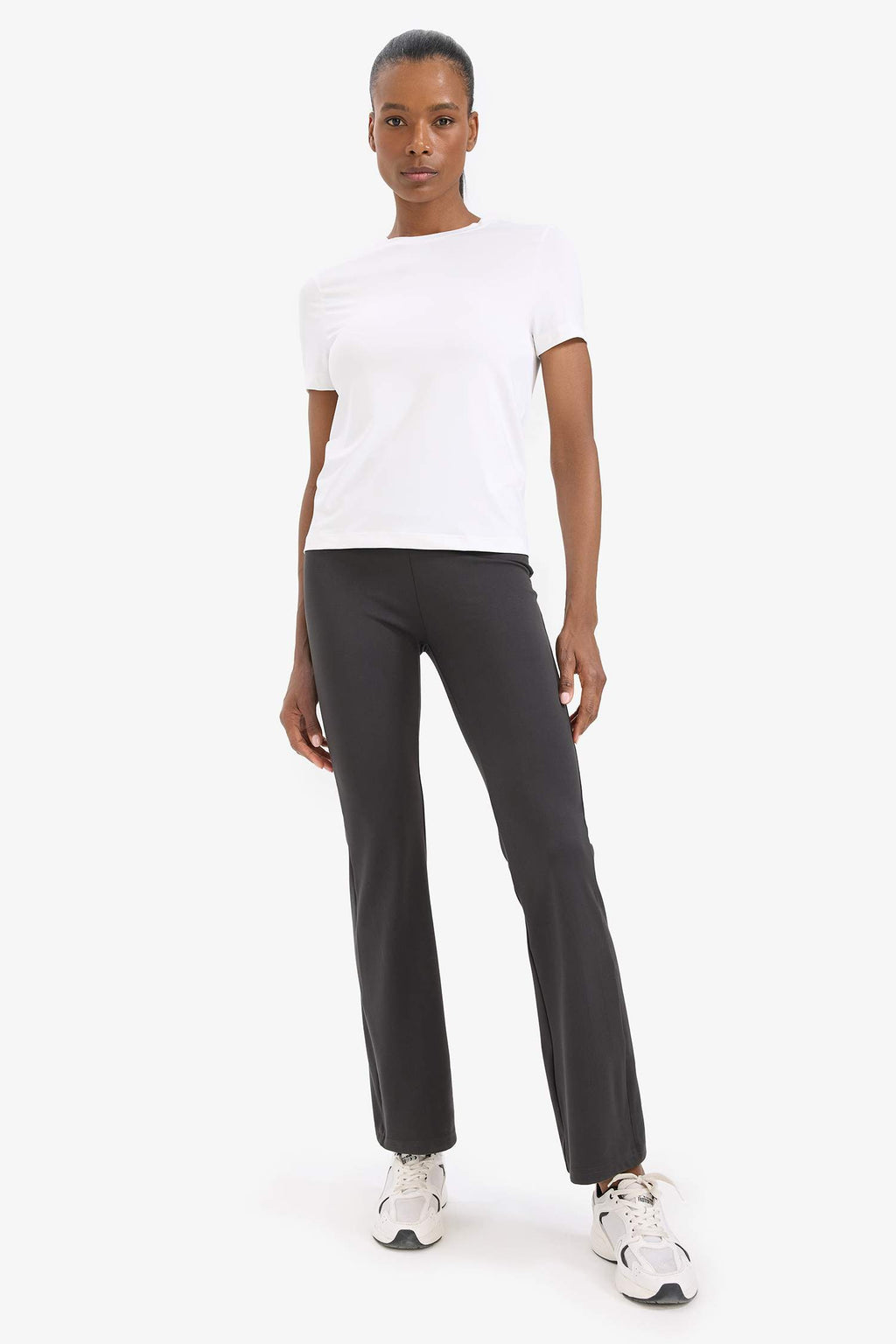 DeFactoFit Standard Fit Cycling Collar Athmando Basic Flat Short Sleeve T-shirt