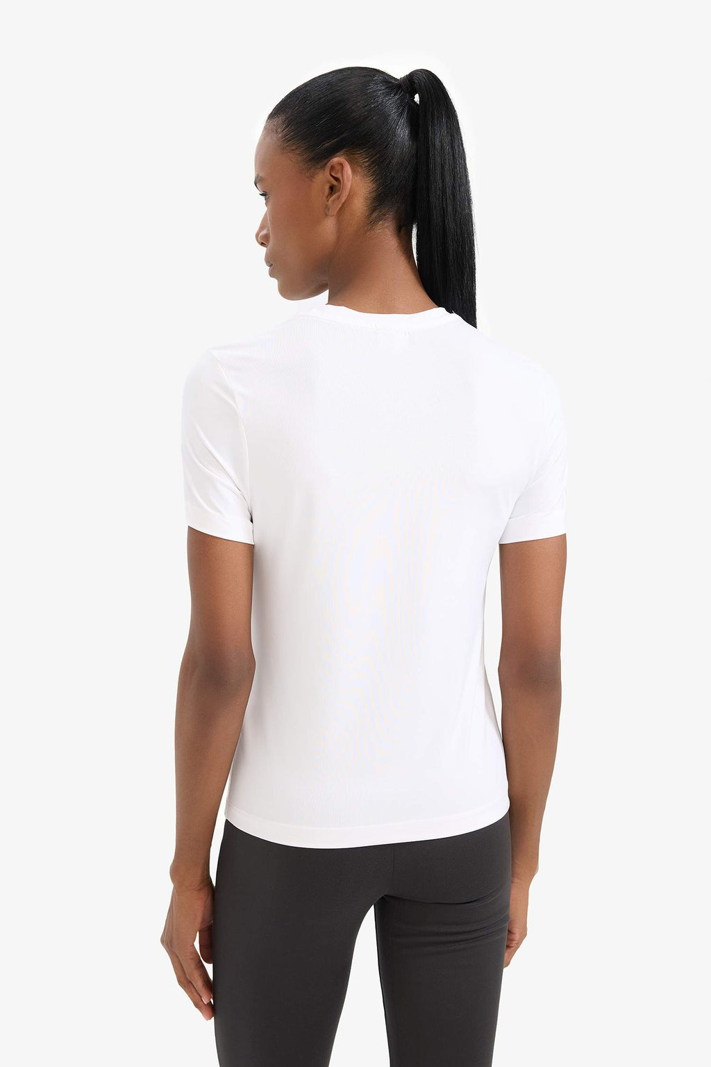 DeFactoFit Standard Fit Cycling Collar Athmando Basic Flat Short Sleeve T-shirt