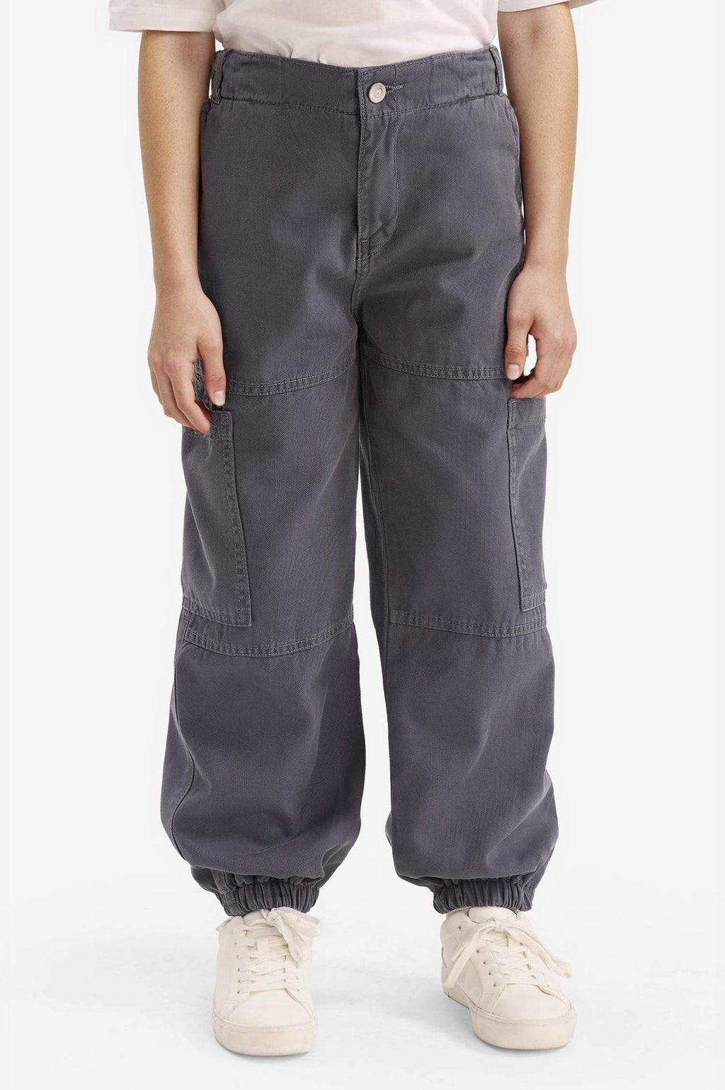 Girls Parachute Cargo Cotton Pants