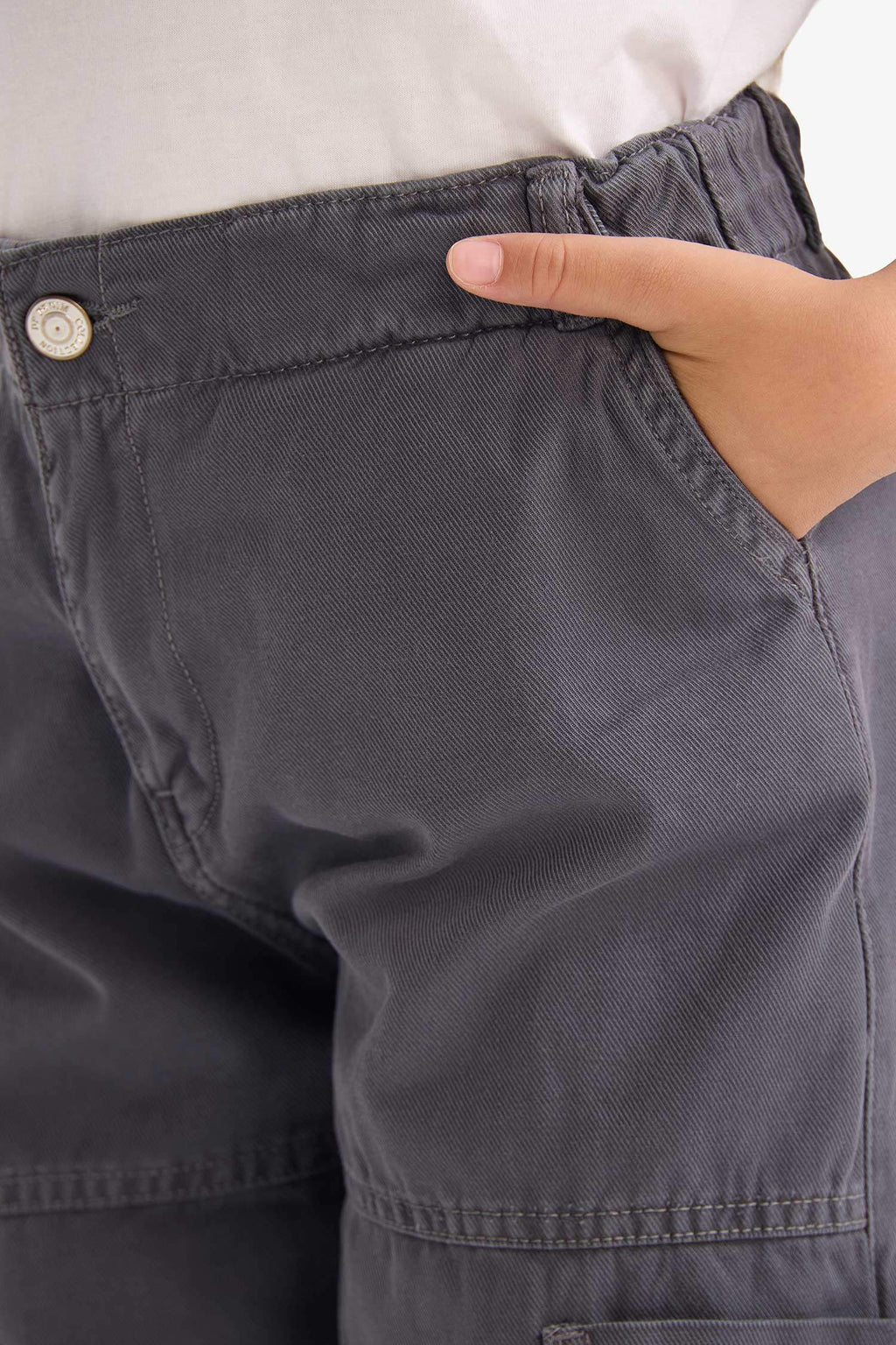 Girls Parachute Cargo Cotton Pants