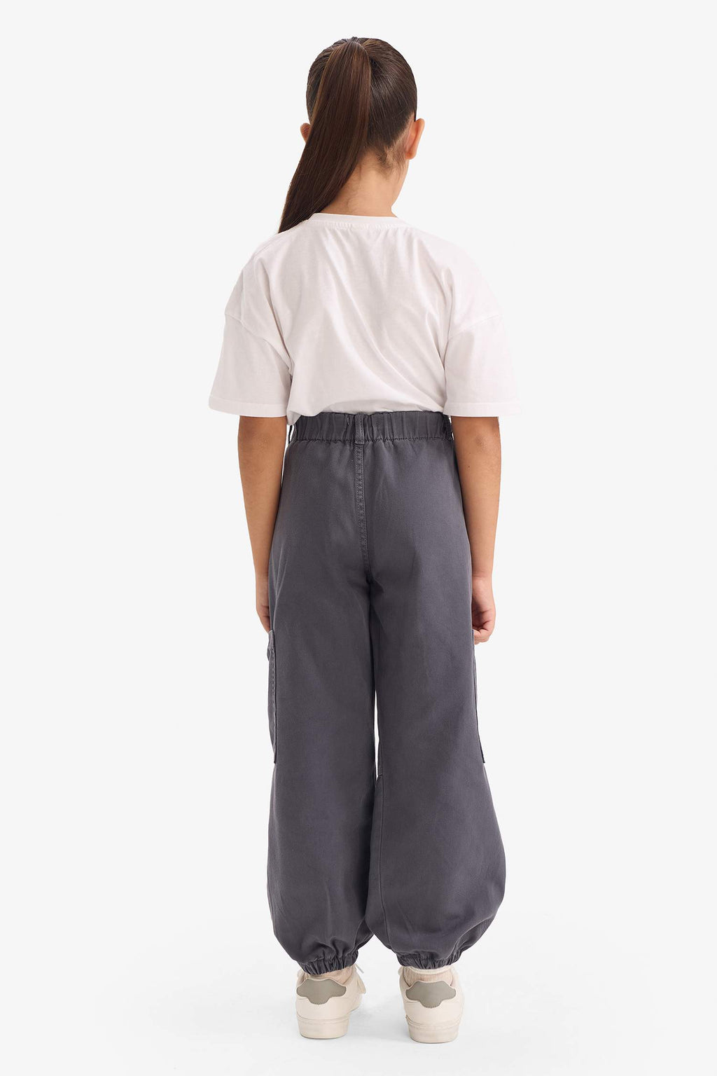 Girls Parachute Cargo Cotton Pants