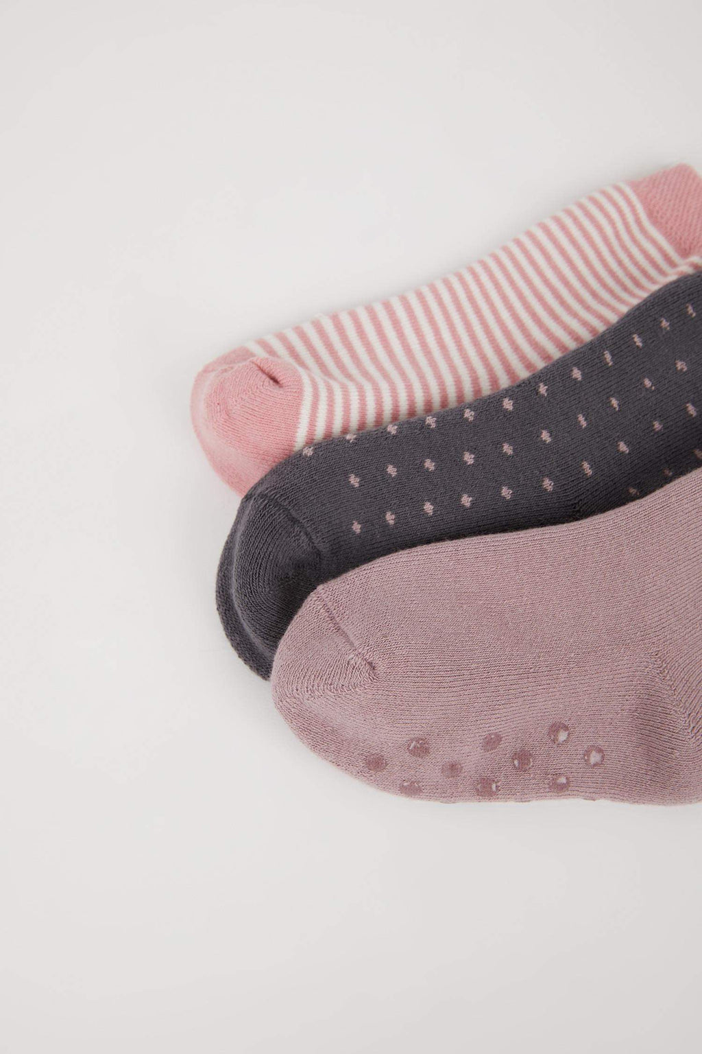 Baby Girl Non-Slip Sole 3-Pack Cotton Long Socks