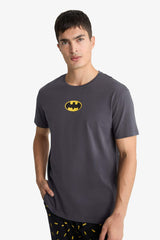 Batman Pajama Set Regular Fit Short Sleeve Top Long Bottom