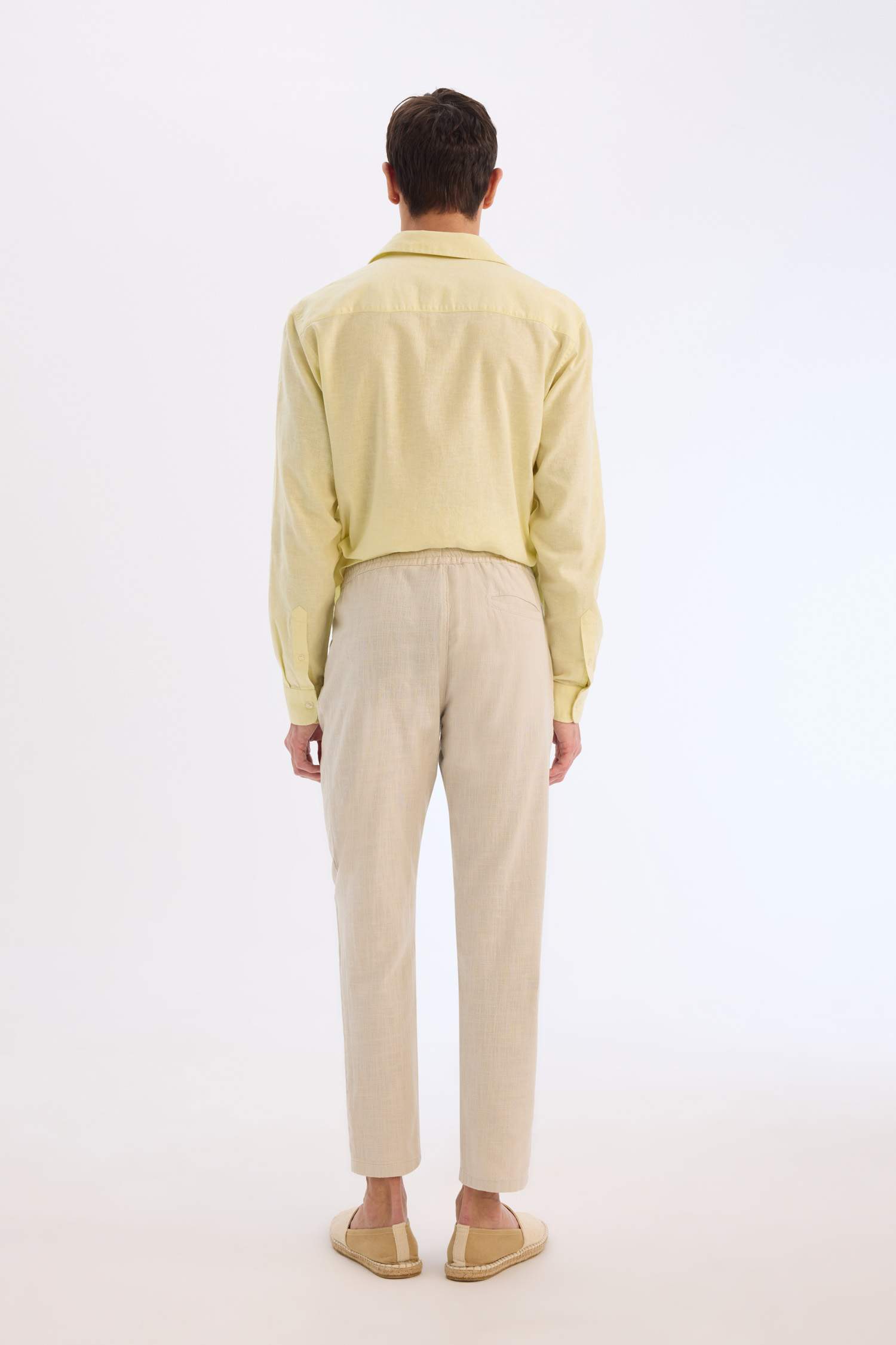 100% Cotton Summer Waisty Strap-on Jogger Pants Slim Fit Fit Fit Fit Fit With Flat Leg Pocket