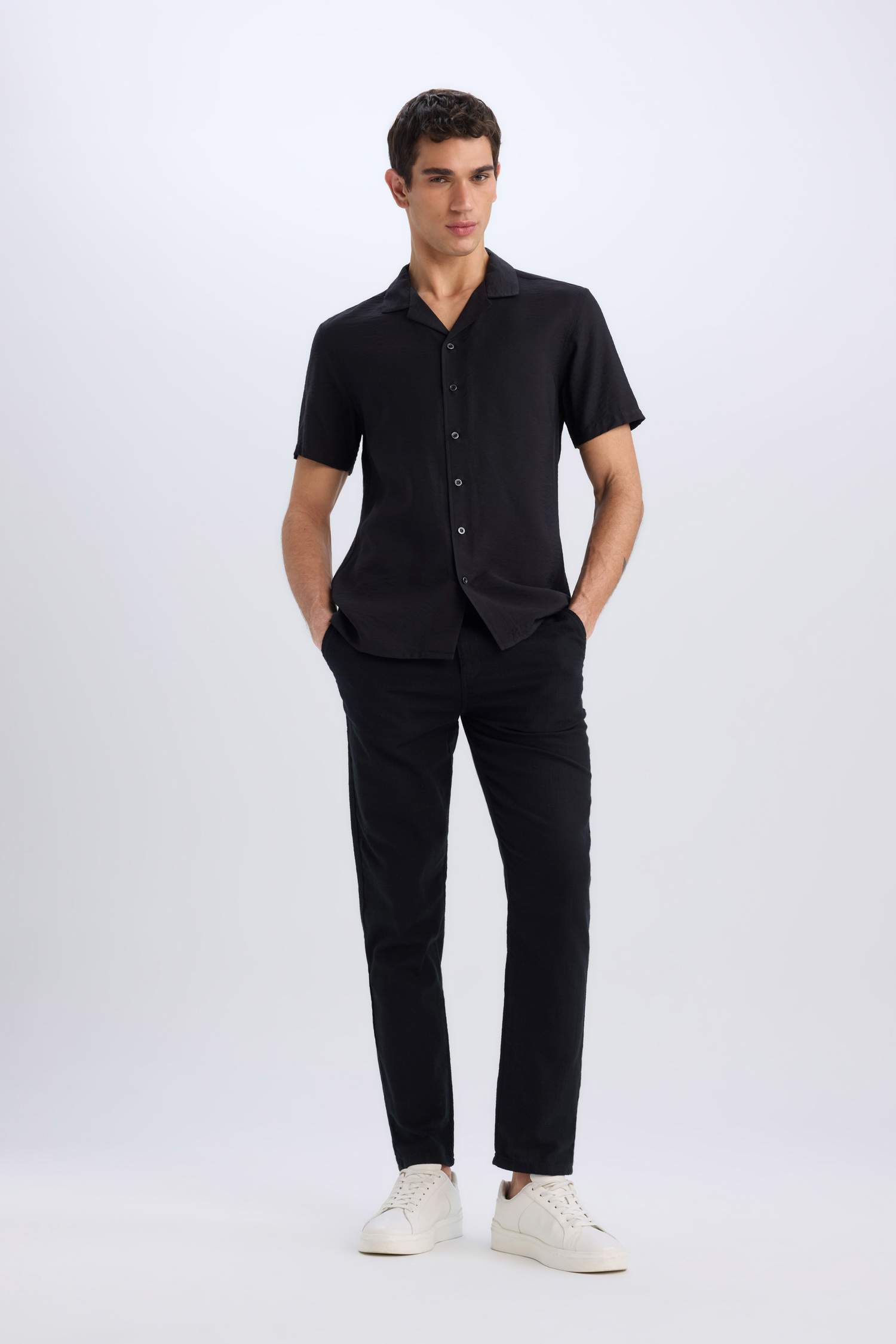 100% Cotton Summer Waisty Strap-on Jogger Pants Slim Fit Fit Fit Fit Fit With Flat Leg Pocket