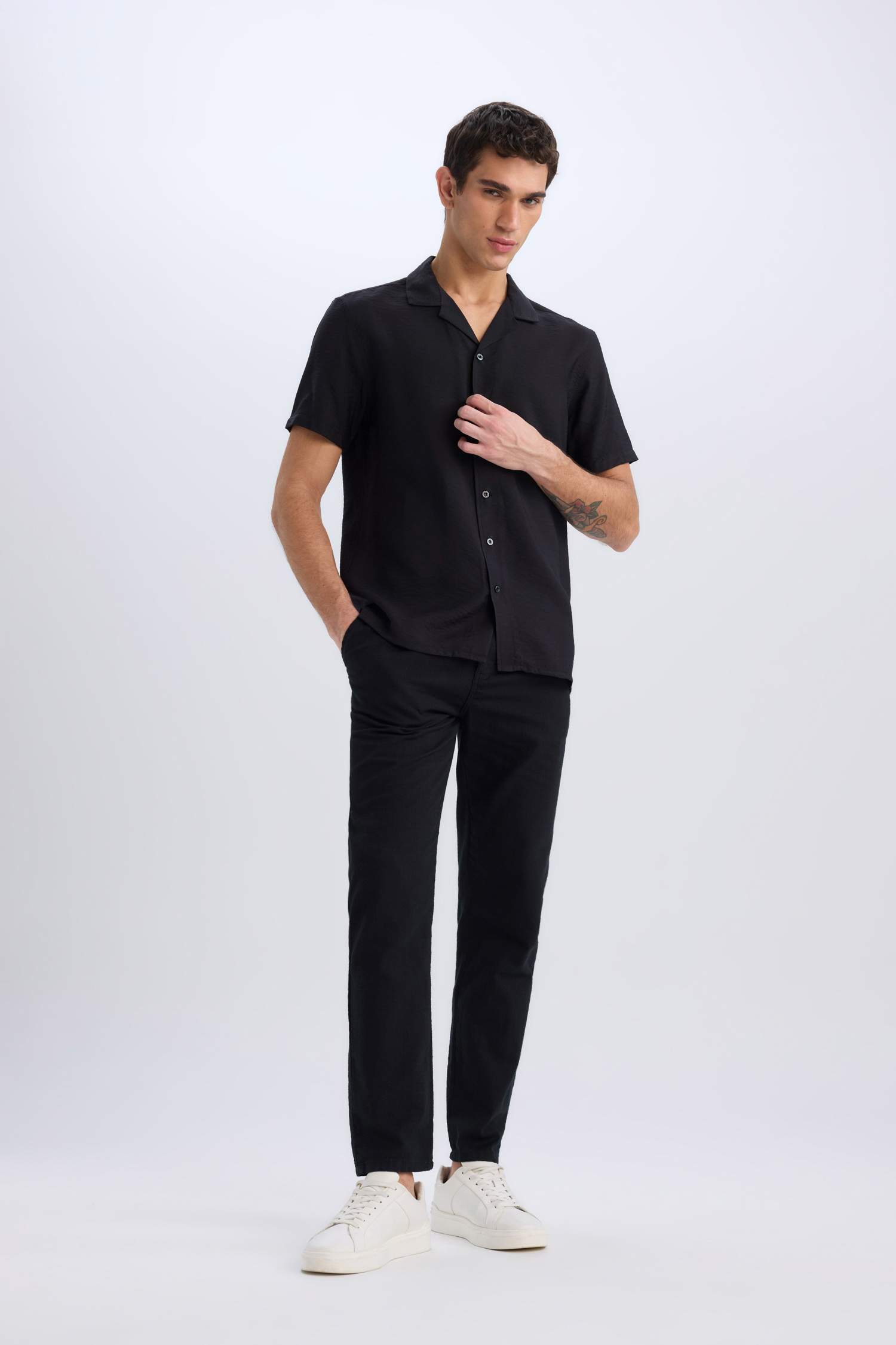 100% Cotton Summer Waisty Strap-on Jogger Pants Slim Fit Fit Fit Fit Fit With Flat Leg Pocket