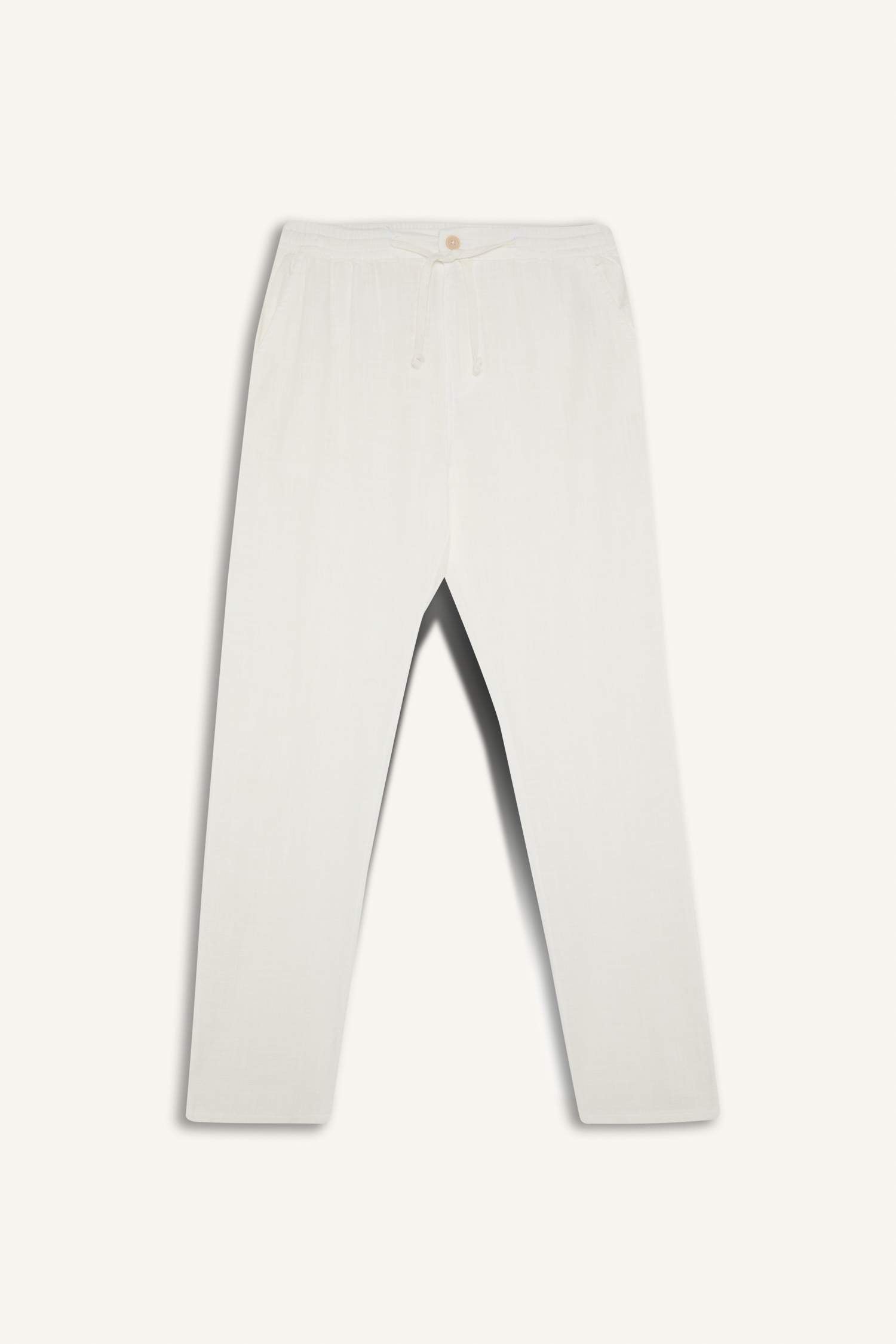 100% Cotton Summer Waisty Strap-on Jogger Pants Slim Fit Fit Fit Fit Fit With Flat Leg Pocket