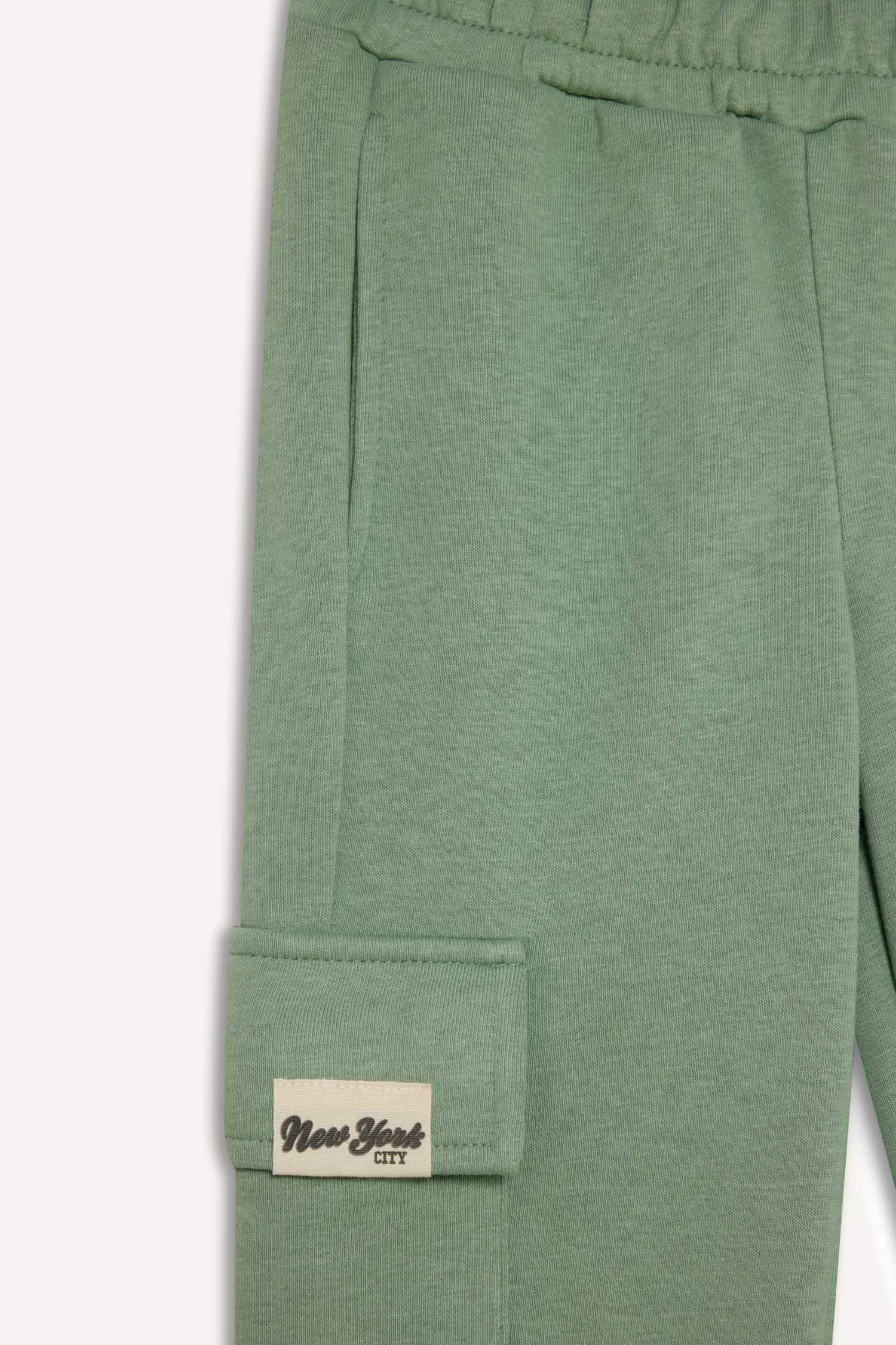 Girls Cargo Pocket Elastic Waist and Leg Jogger Sweatpants