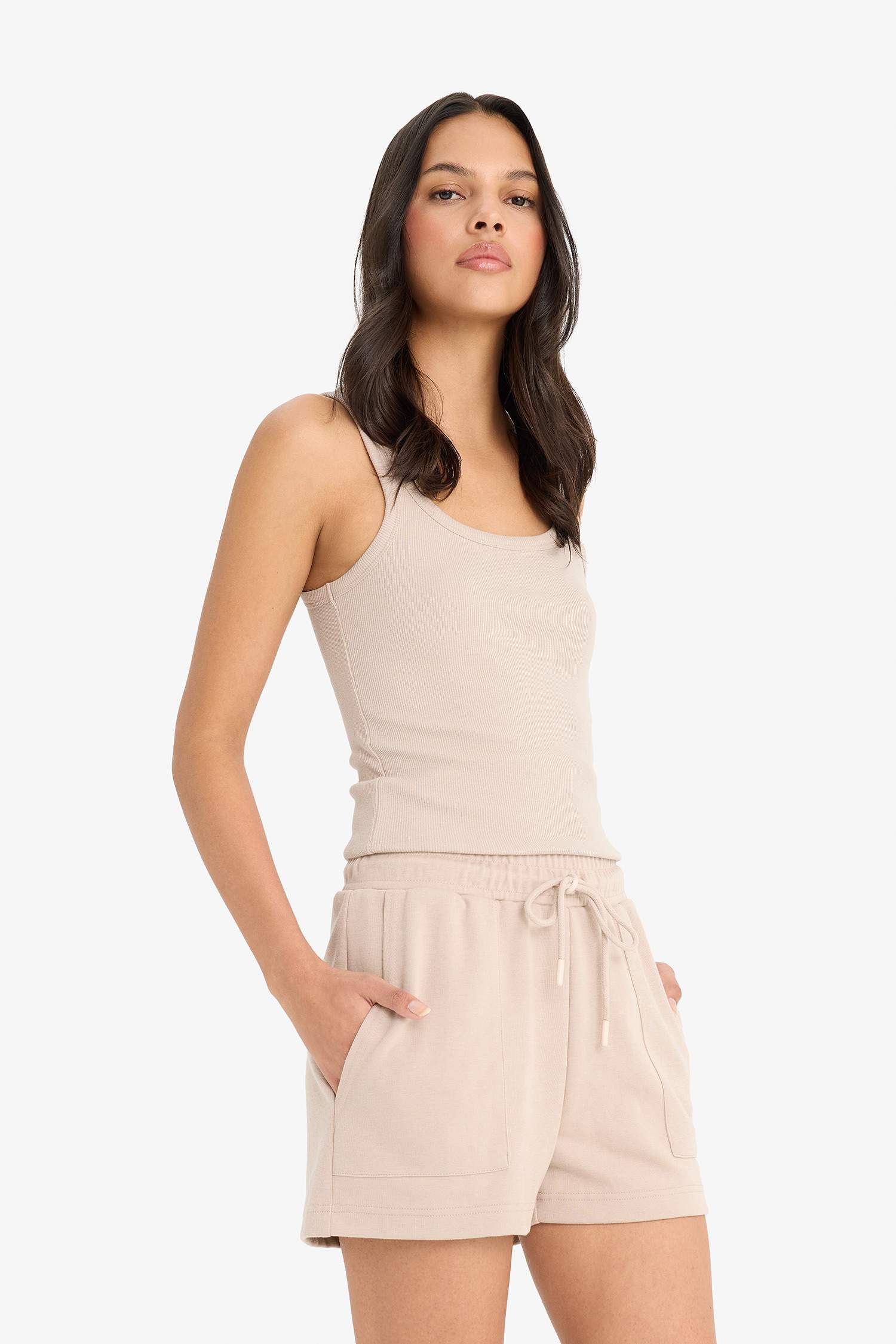 Regular Fit Flexible Waist Bermuda Shorts