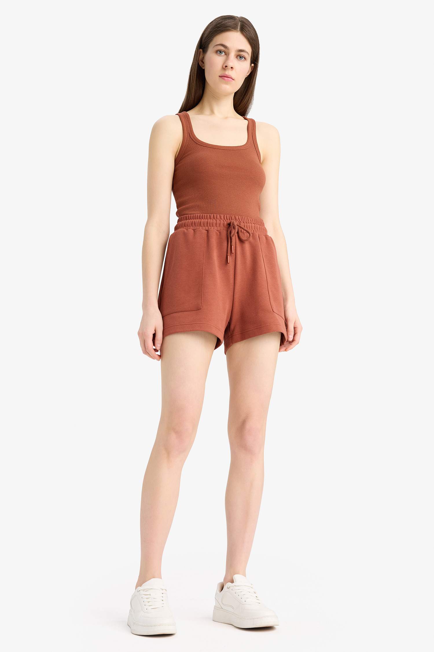 Regular Fit Flexible Waist Bermuda Shorts