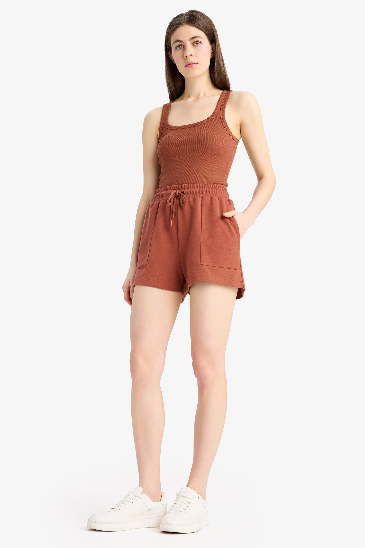 Regular Fit Flexible Waist Bermuda Shorts