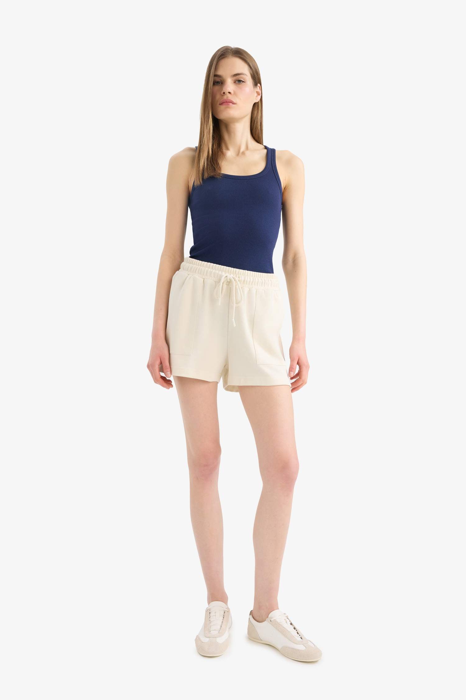Regular Fit Flexible Waist Bermuda Shorts