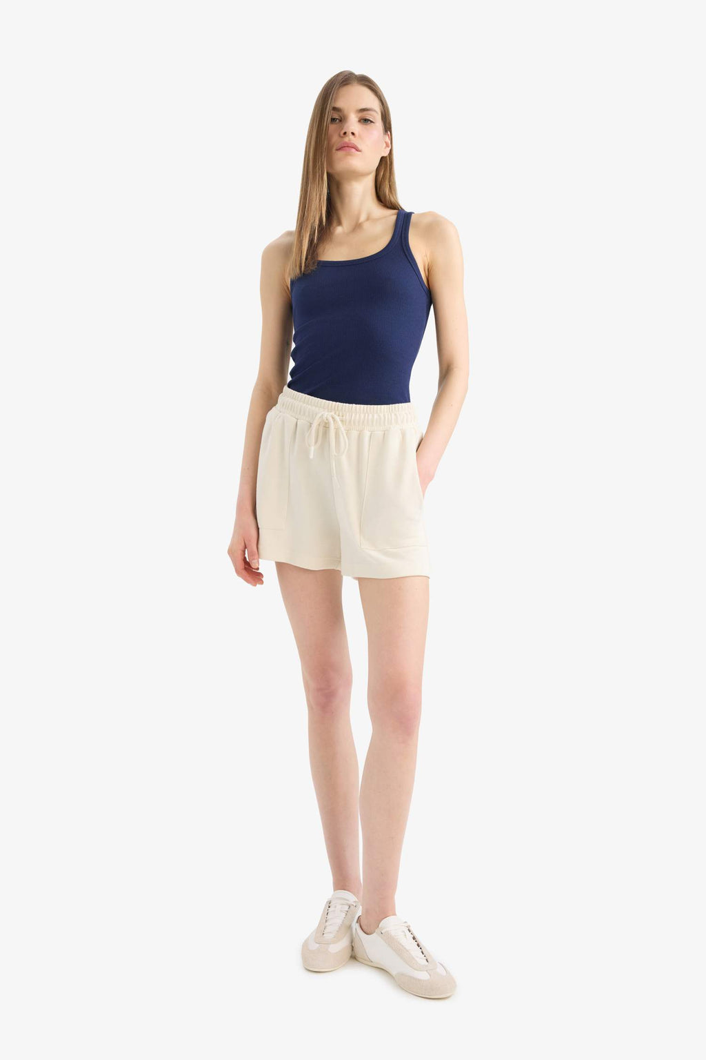 Regular Fit Flexible Waist Bermuda Shorts