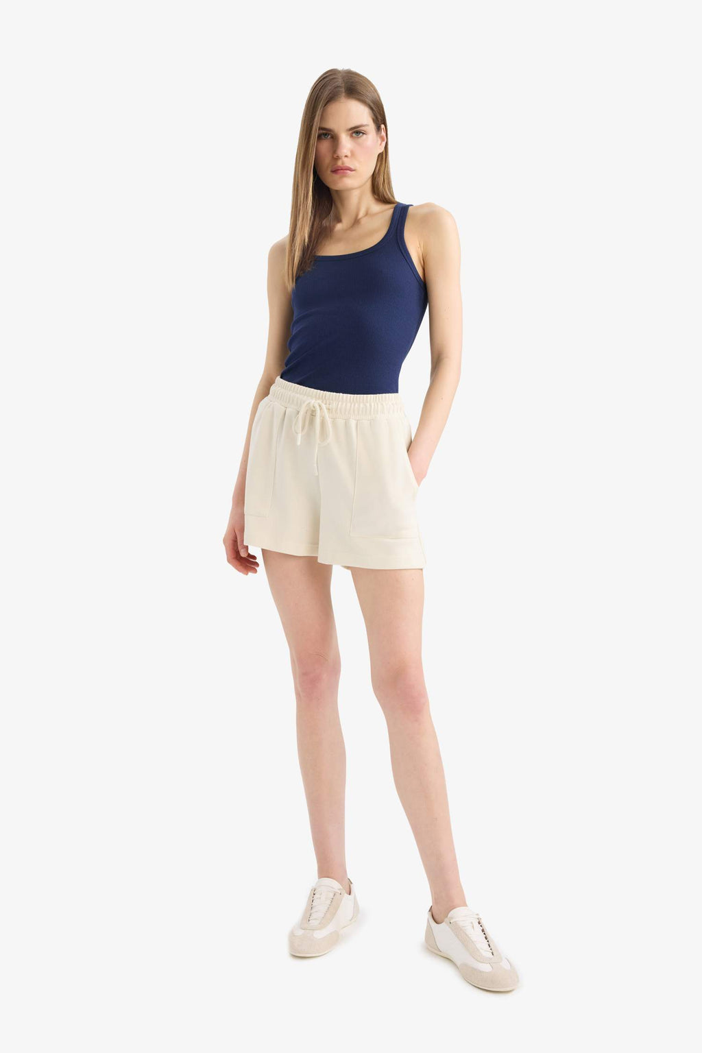 Regular Fit Flexible Waist Bermuda Shorts