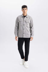 Regular Fit Long Sleeve Overshirt