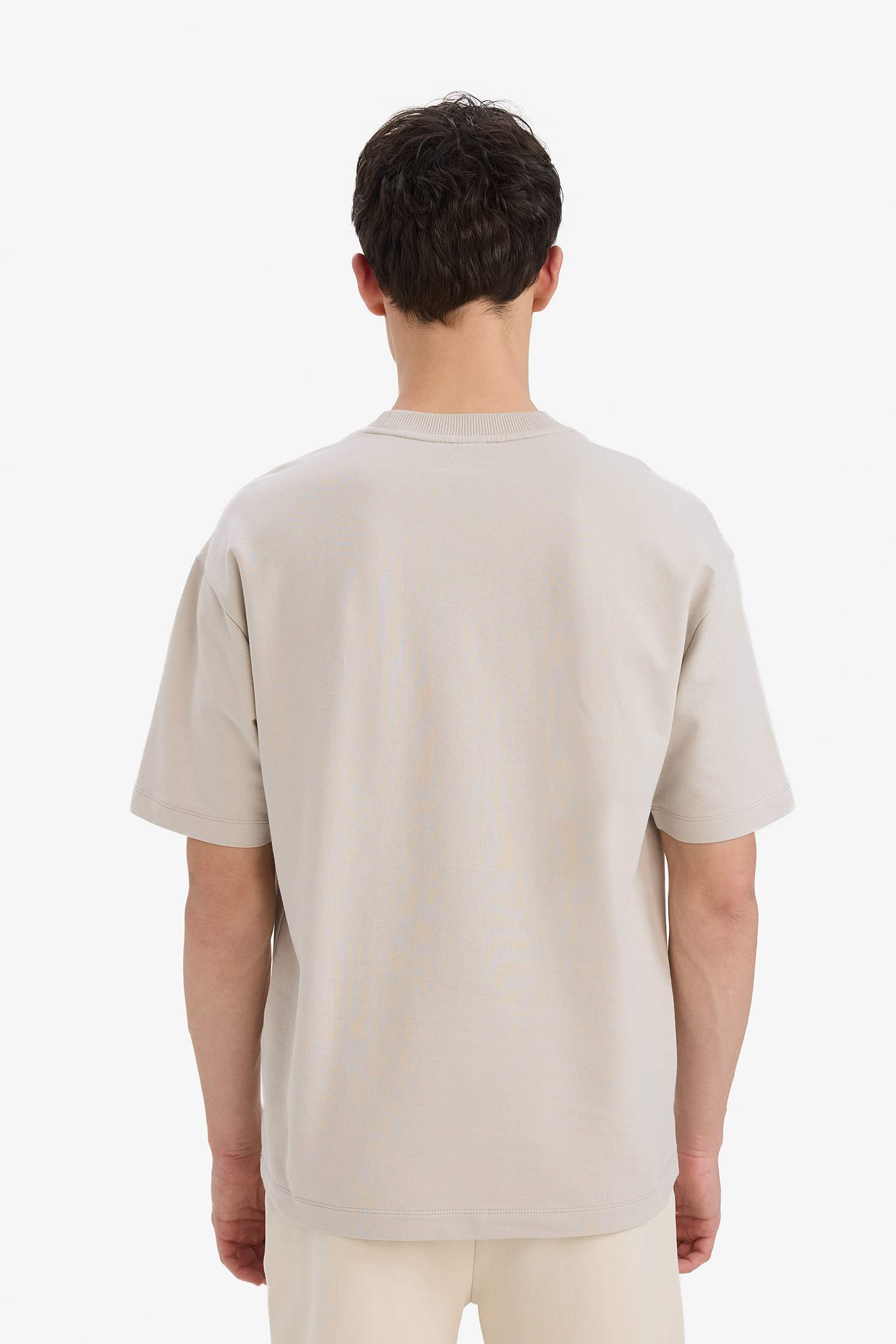 Cotton Relax Fit Crew Neck Basic T-Shirt