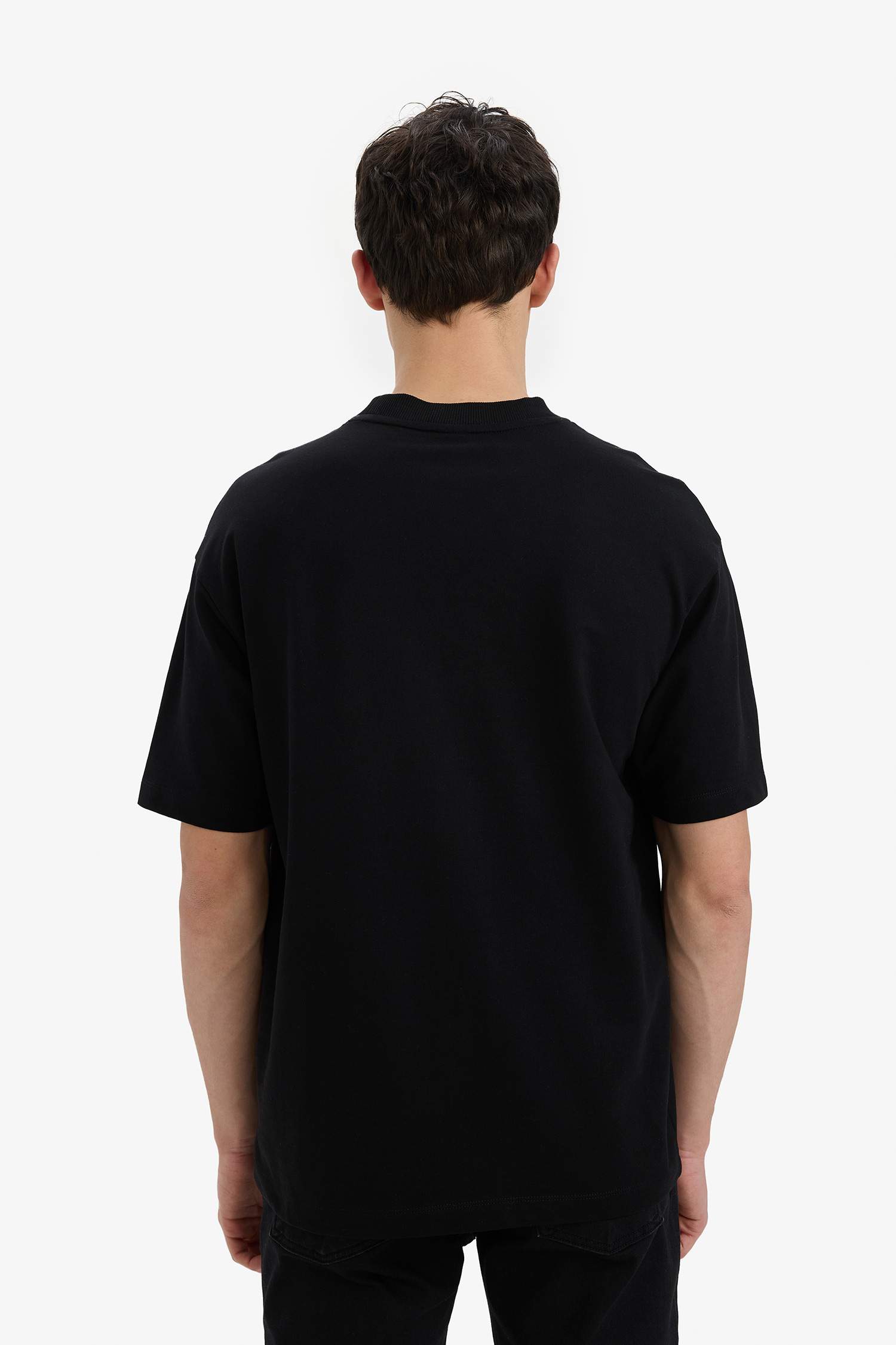 Cotton Relax Fit Crew Neck Basic T-Shirt