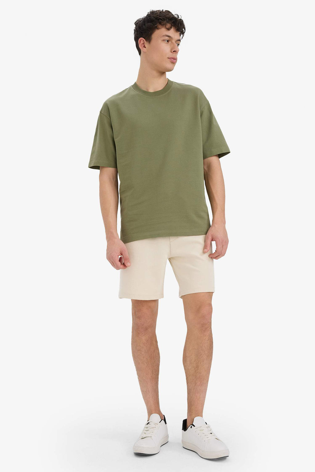 Cotton Relax Fit Crew Neck Basic T-Shirt