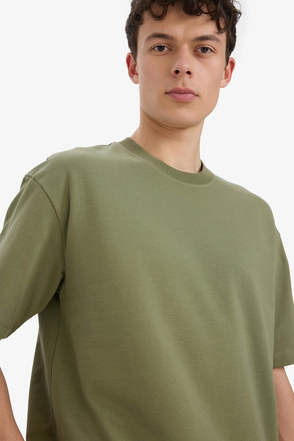 Cotton Relax Fit Crew Neck Basic T-Shirt