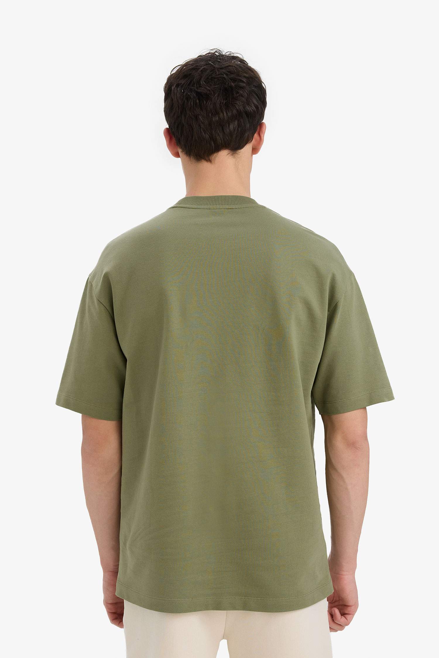 Cotton Relax Fit Crew Neck Basic T-Shirt