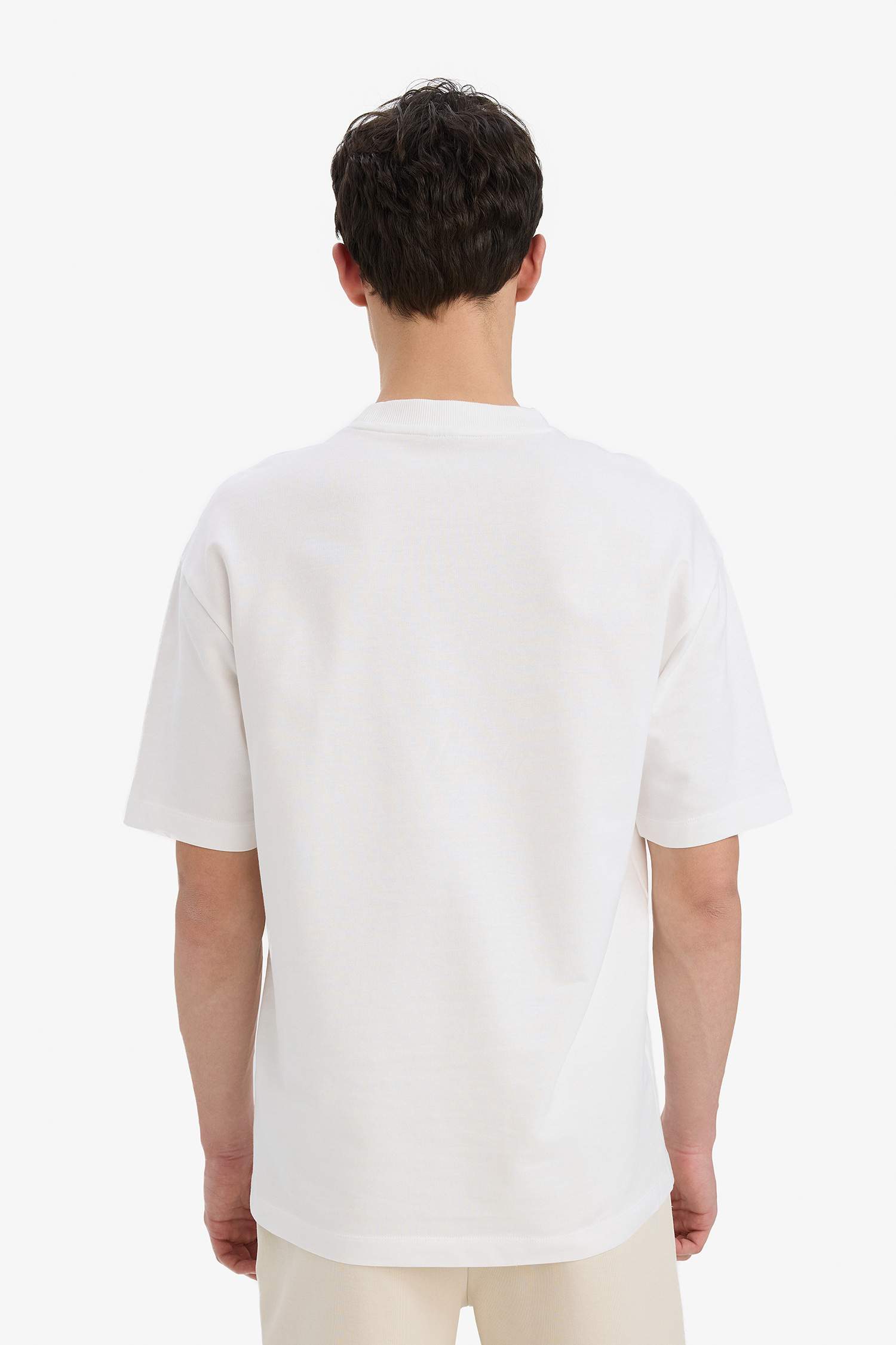 Cotton Relax Fit Crew Neck Basic T-Shirt