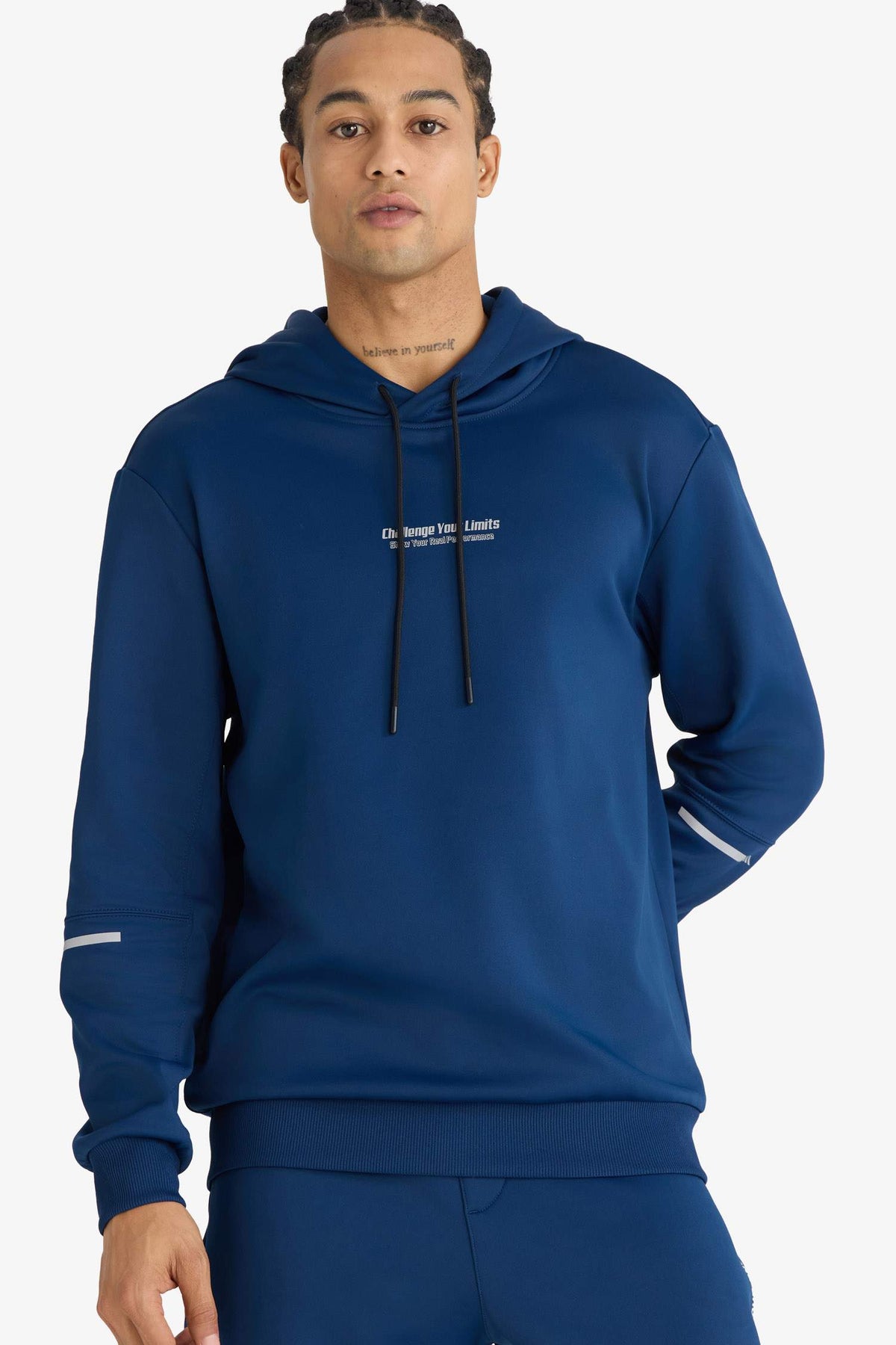 Standard Fit Hooded Sports Sweatshirt