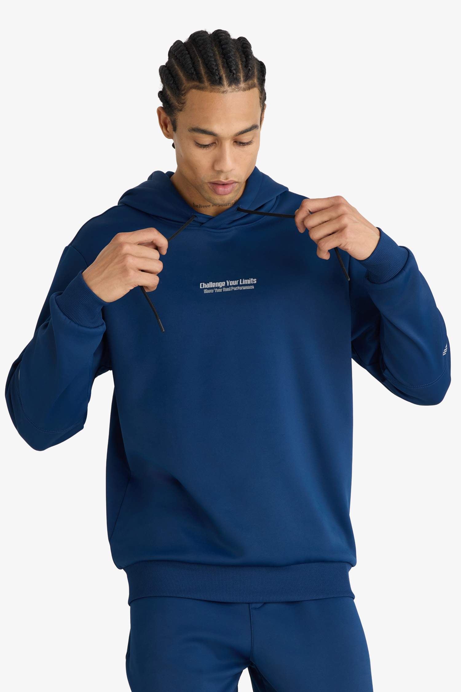 Standard Fit Hooded Sports Sweatshirt