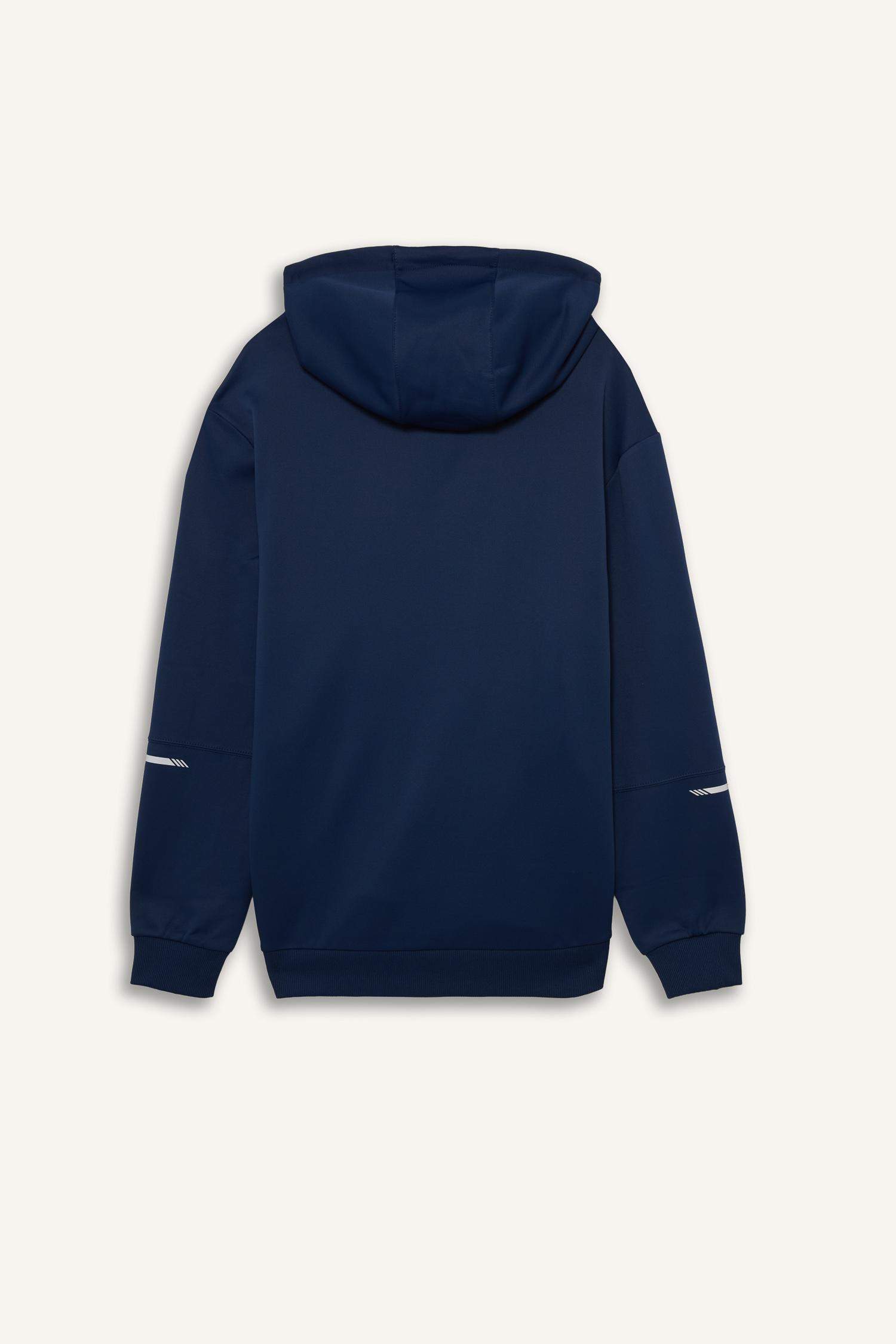 Standard Fit Hooded Sports Sweatshirt