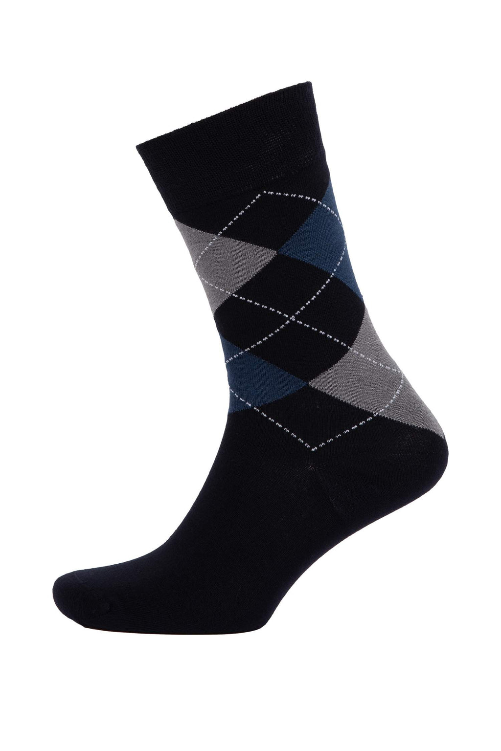 Mens Seamless Diamond Pattern Ultra Soft 2-Pack Bamboo Premium Long Socks