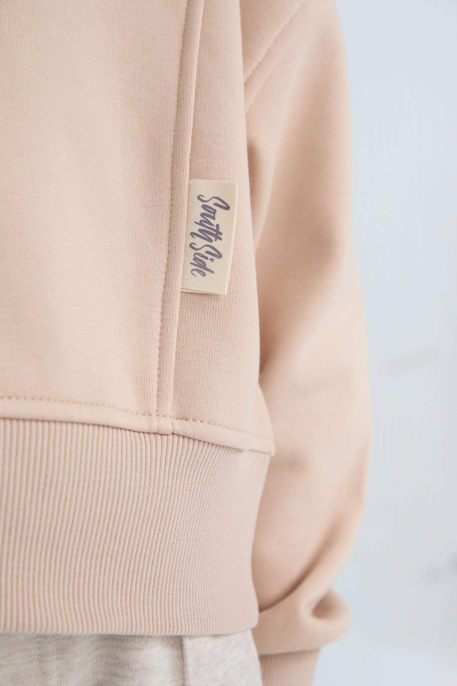 Girls Relax Fit Crew Neck Basic Plain Sweatshirt with Soft Fleece Lining