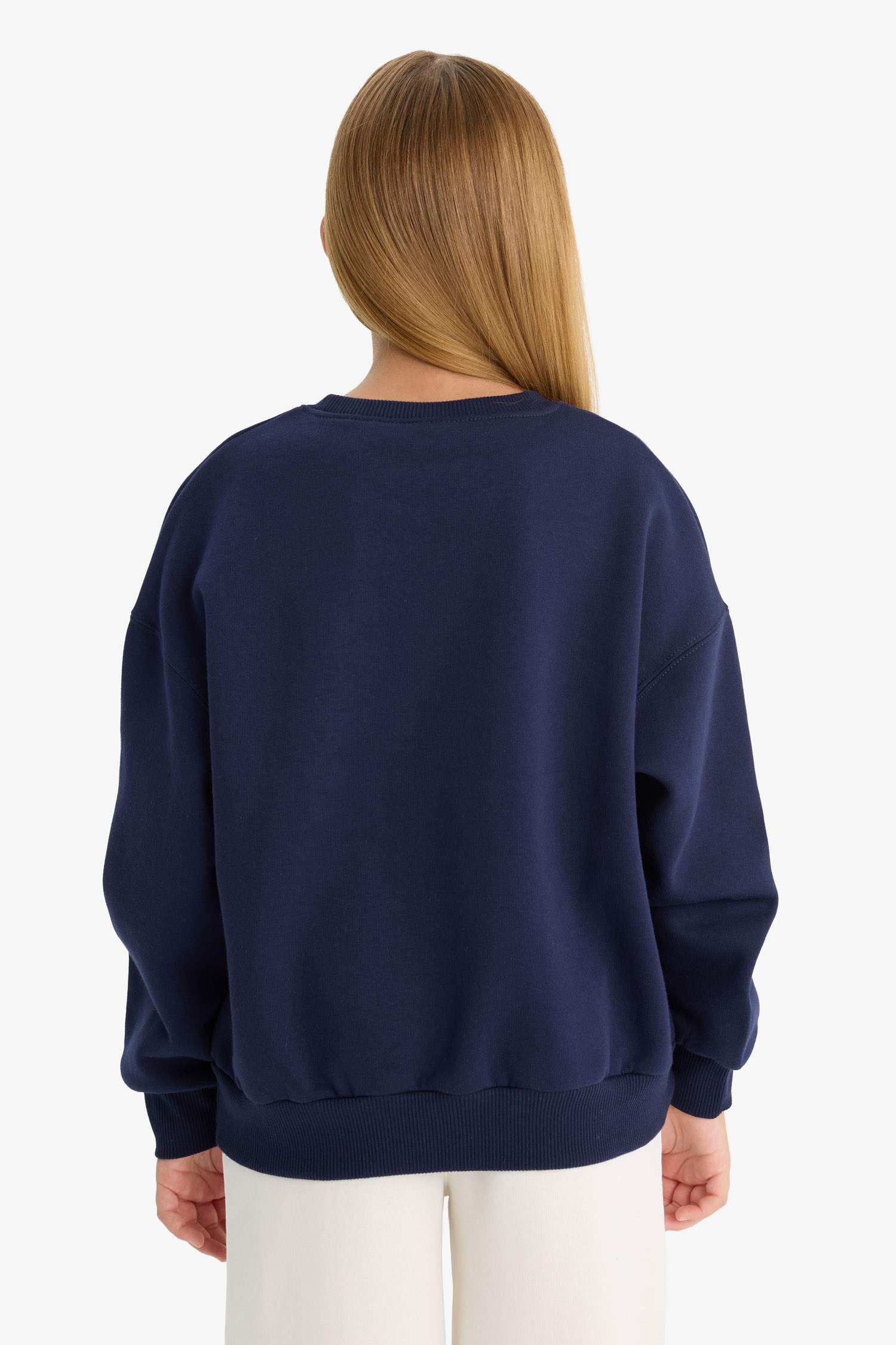 Girls Relax Fit Crew Neck Printed Sweatshirt