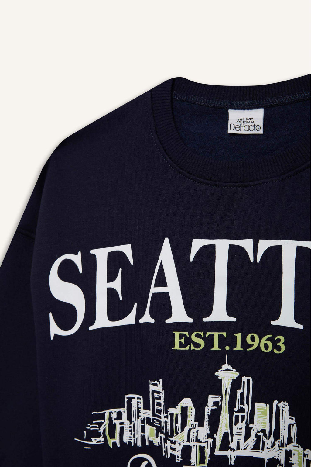 Girls Relax Fit Crew Neck Printed Sweatshirt