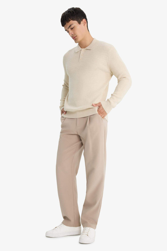 Standard fit polo collar sweater Main Image