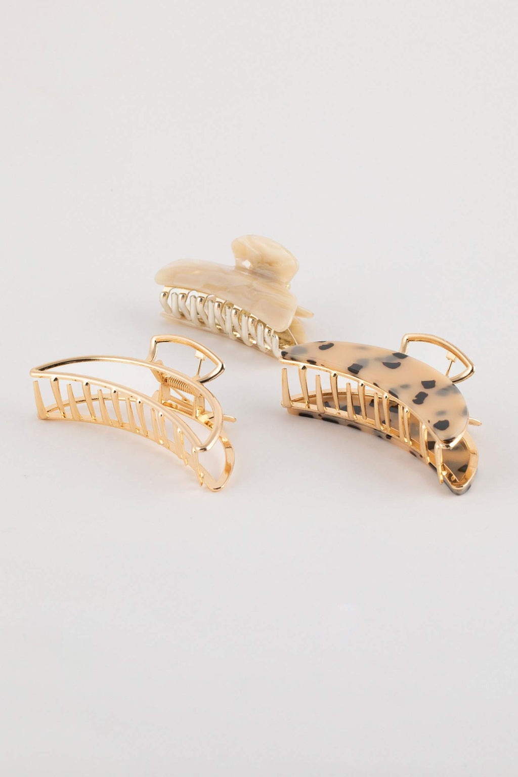 3-Piece Leopard Patterned Latch Buckle