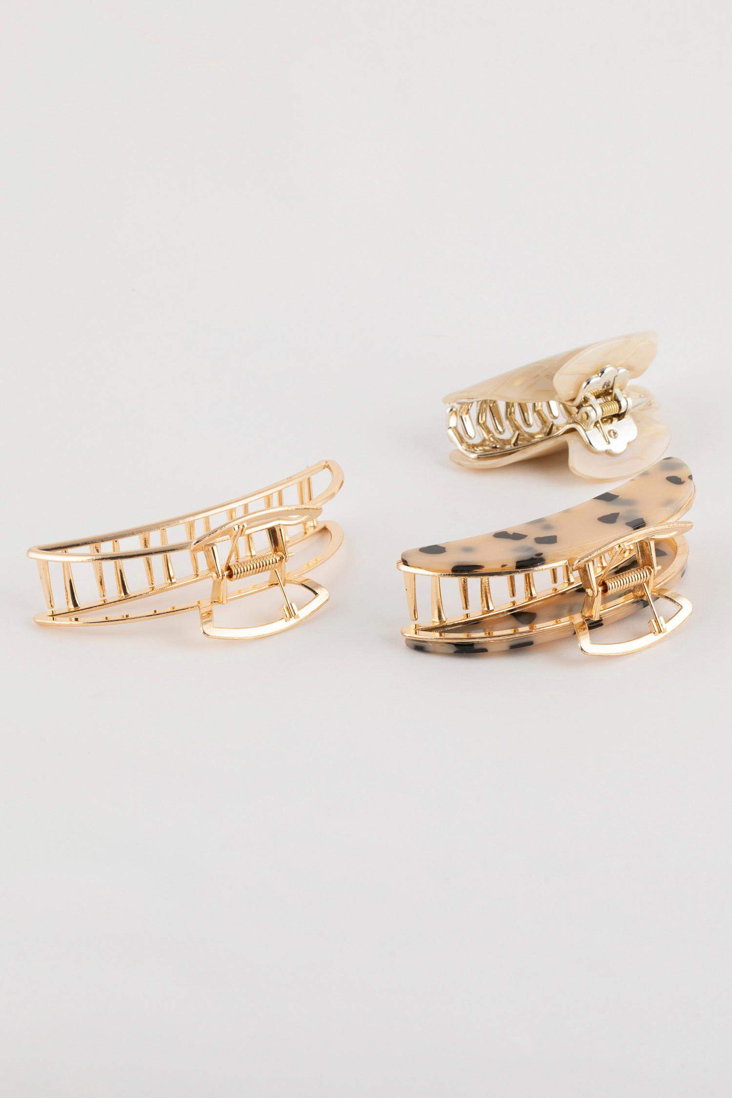 3-Piece Leopard Patterned Latch Buckle