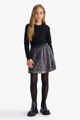 Girl A Cut Sequin Skirt