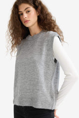 Regular Fit Basic Plain Crew Neck Knit Sweater