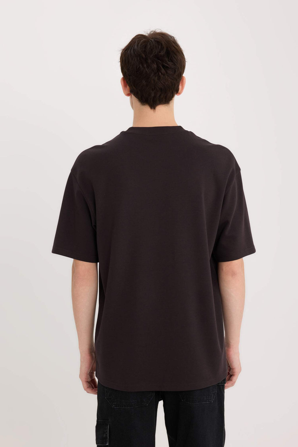 Boxy Fit Crew Neck Non-Ironing Breathable Printed Short Sleeve Heavy Fabric T-Shirt