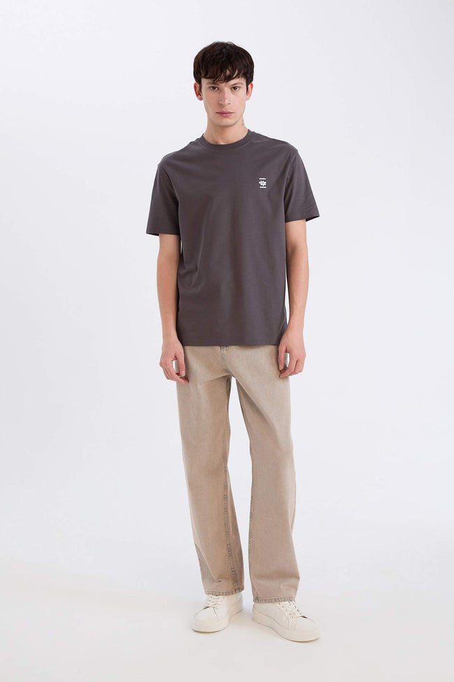 Regular Fit Crew Neck Back Printed T-Shirt Main Image