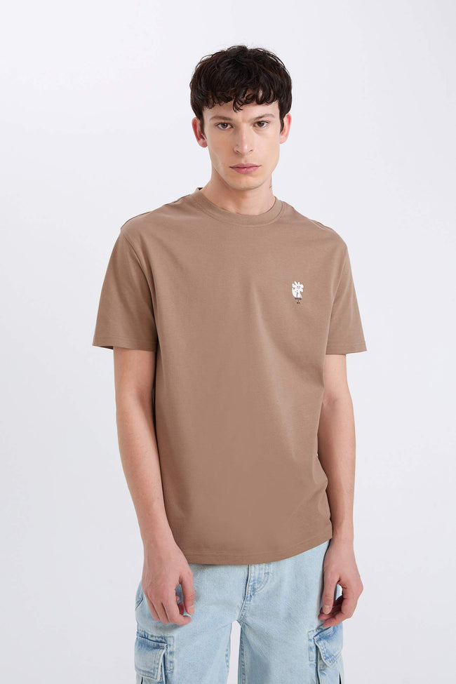 Regular Fit Crew Neck Printed T-Shirt Hover Image