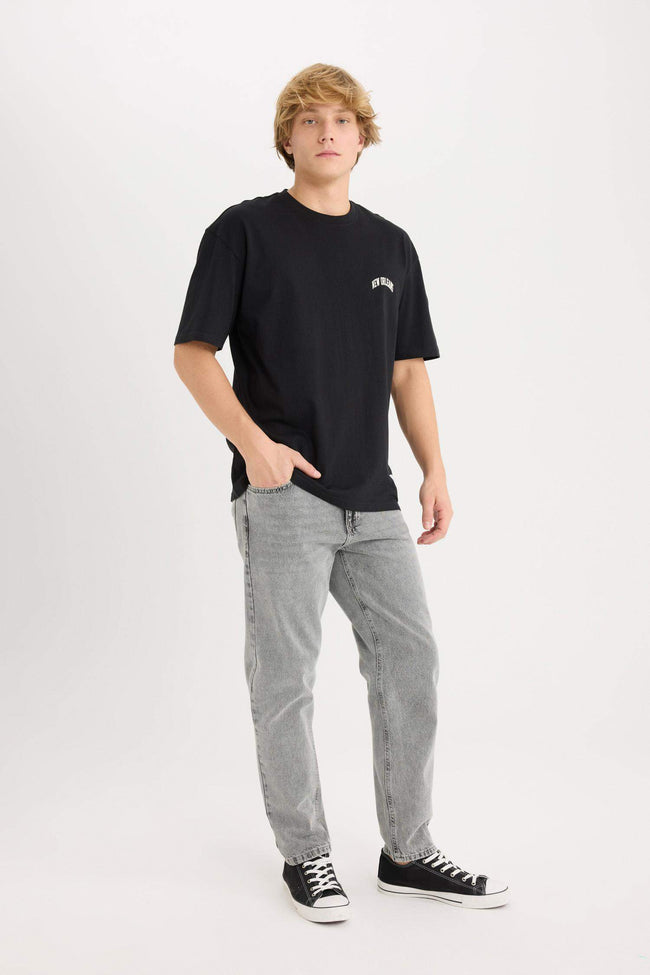 Boxy Fit Crew Neck Printed T-Shirt Main Image