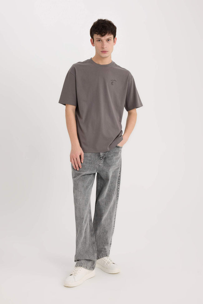 Comfort Fit Crew Neck Printed T-Shirt Main Image