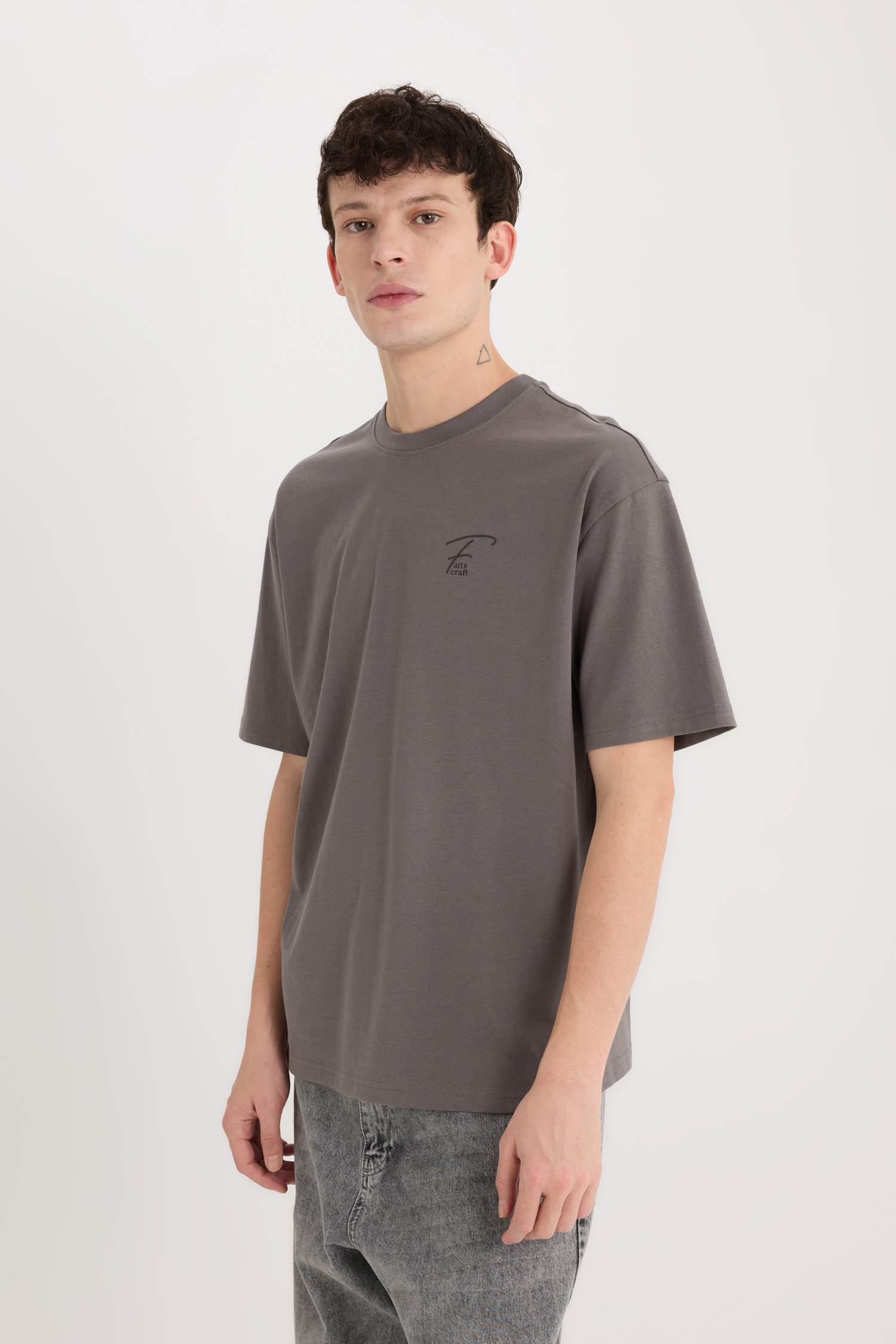 Comfort Fit Crew Neck Printed T-Shirt