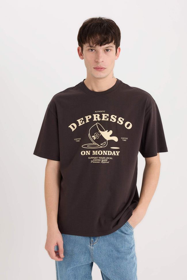 Boxy Fit Crew Neck T-Shirt Hover Image