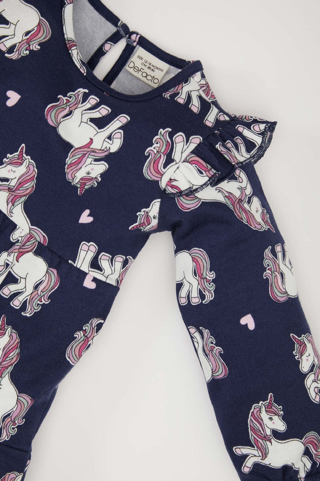 Baby Girl Unicorn Printed Long Sleeve Sweat Dress