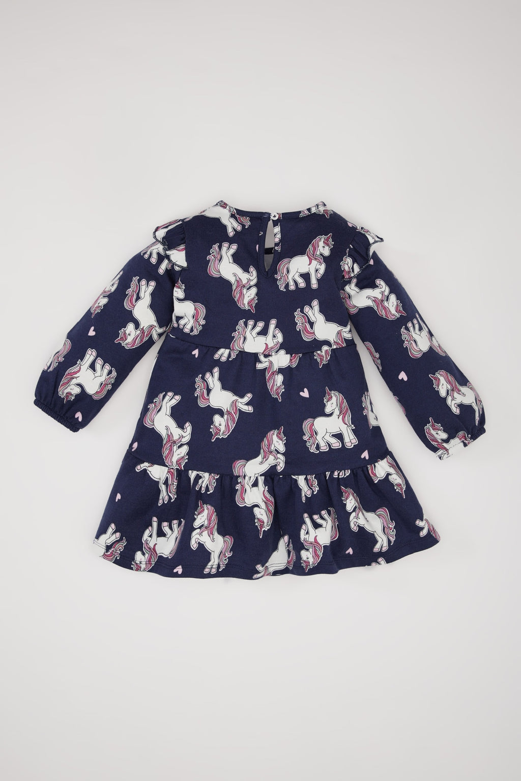 Baby Girl Unicorn Printed Long Sleeve Sweat Dress