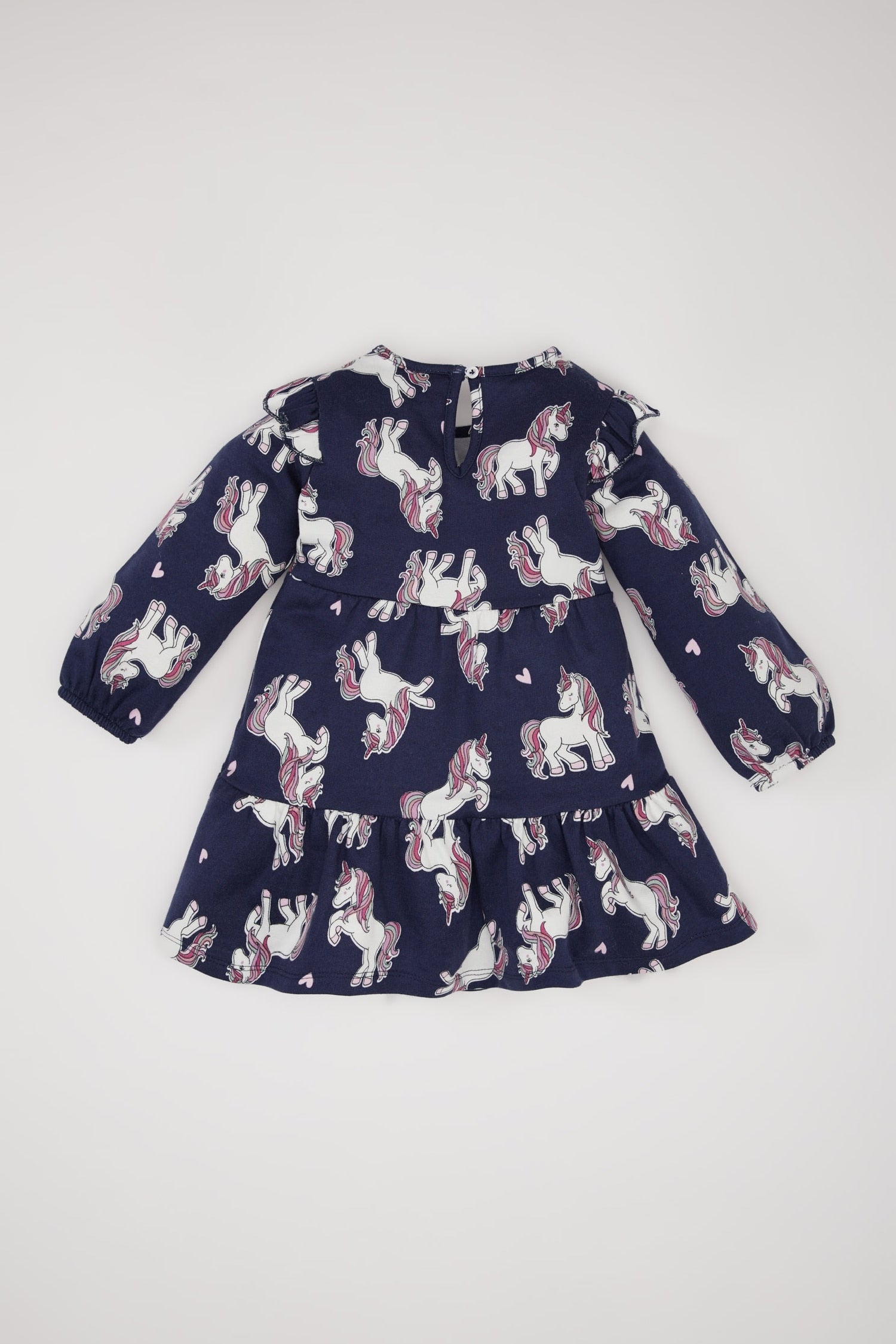 Baby Girl Unicorn Printed Long Sleeve Sweat Dress