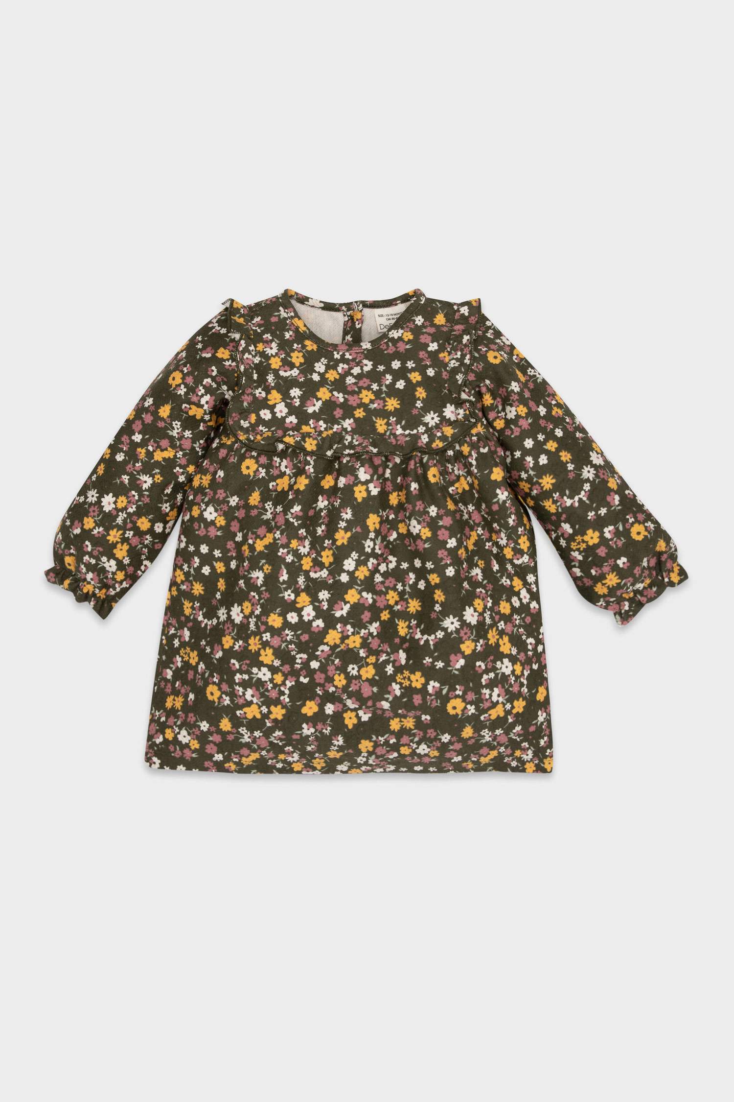 Baby Girl Patterned Long Sleeve Dress